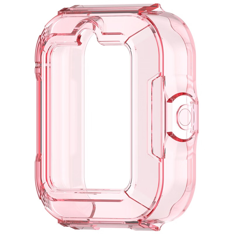 KMaxAI Compatible with Huawei Children's Watch 5 New Glory Edition Protective Case + Screen Protector, Phone Watch Tempered Glass Film Screen Protection Film Anti-Scratch Eye Protection Film, Soft Rubber Case Protective Cover, Translucent Pink