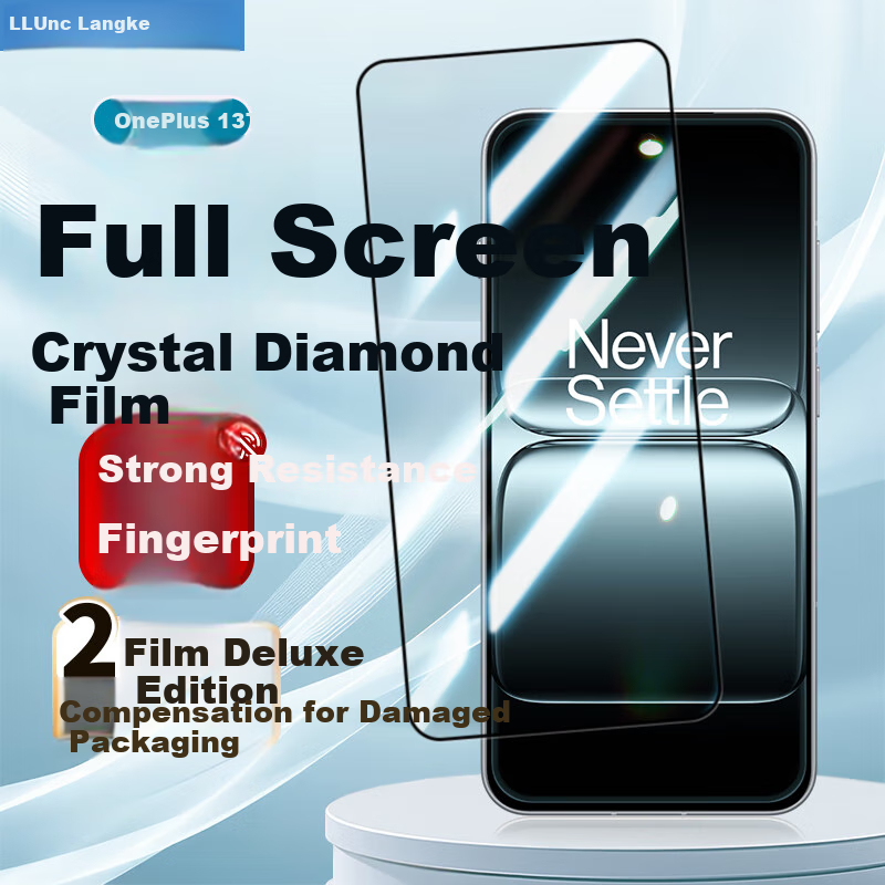 LLUNC [2-Pack] Tempered Glass Screen Protector for OnePlus 13T, Full Coverage Ultra-Thin HD Anti-Fingerprint Shatterproof No White Edge Protective Film