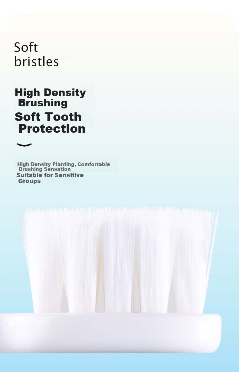 Etravel Ultra-Soft Bristle Toothbrush for Adults, Sensitive Gum Care, Pregnant Women, Postpartum, Individually Wrapped Family Pack Soft Bristle Toothbrush 4 Pieces 3