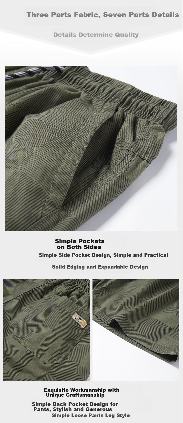 TUCANO Men's Shorts, Summer Pure Cotton Thin Camouflage Loose Five-Point Pants, Men's Outdoor Wear, Large Shorts, Mid-Length Pants, Men's Trousers 3
