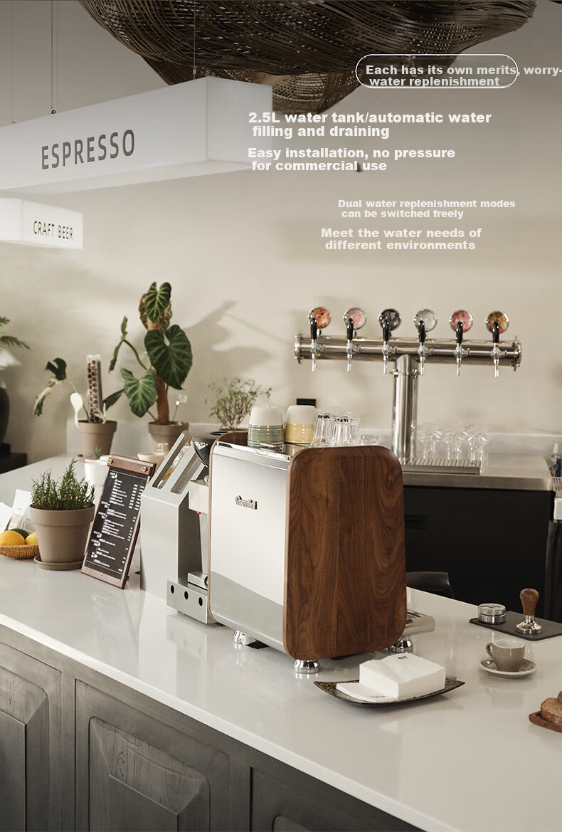 GEMILAI Yinsha G3148C Coffee Machine, Home And Commercial Semi-Automatic Coffee Maker, Small Appliance for Americano And Espresso, Dual Boiler, Rotary Pump 12