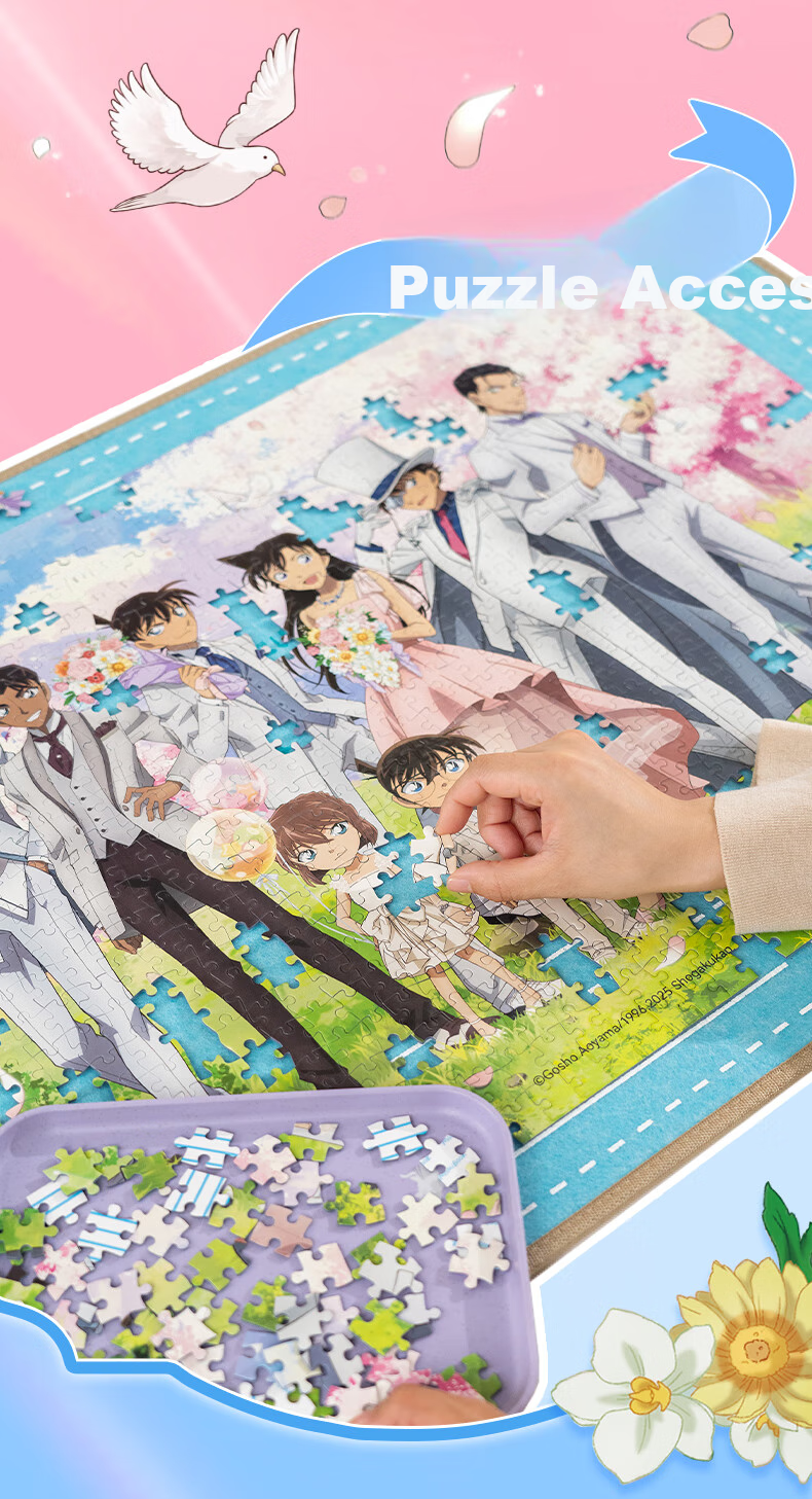 Maodetiankongzhicheng Detective Conan Puzzle, Adult Jigsaw Puzzle, 1000 Pieces, Cherry Blossom Season, Premium New Year Gift for Wome 5
