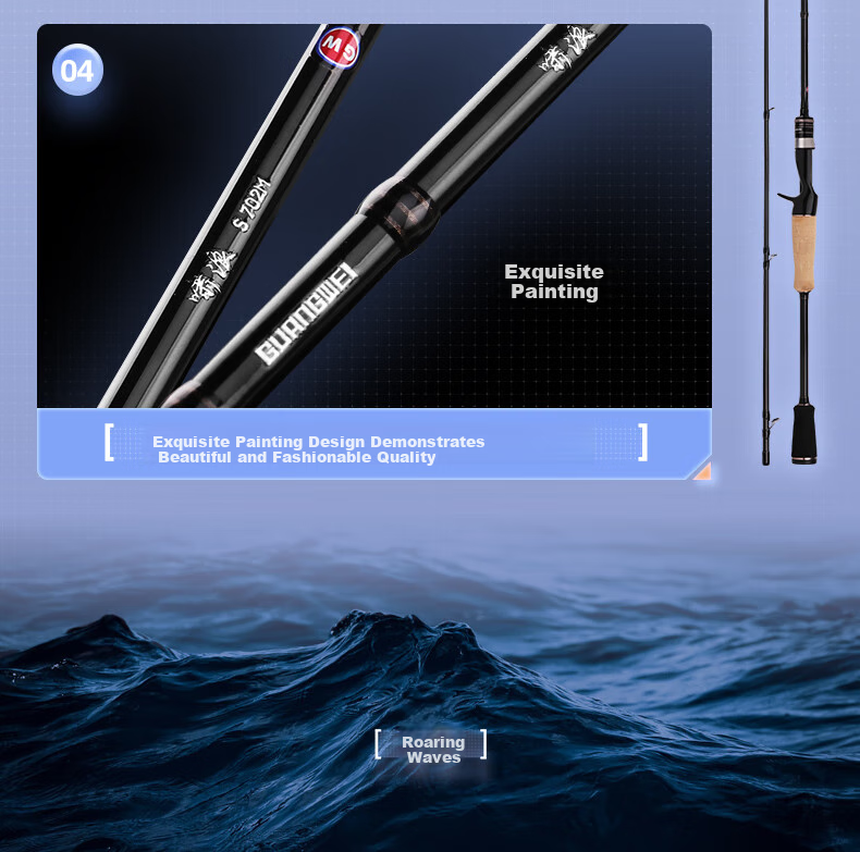 GW Fishing Rod, 2.34 Meters, M Action, Xiaolang Lure Rod, Insect Rod, Pistol Grip, Right-Handed, Baitcasting Reel, Lure Rod Set, Fishing Pole 14