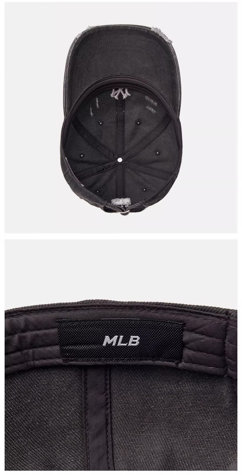 MLB Vintage Washed Baseball Cap Unisex Star Style Duckbill Sunshade【520】3ACPVV34N-07GRS 7