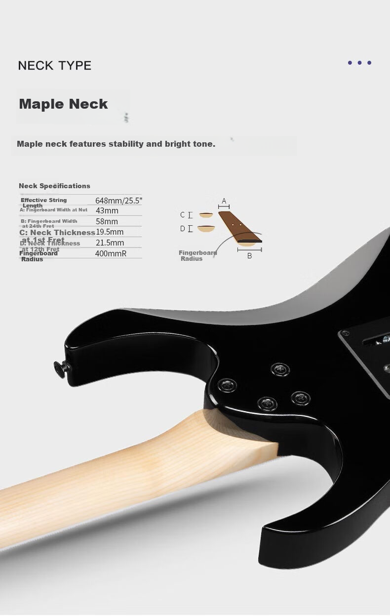 IBANEZ GRGR330EX Electric Guitar, Entry-Level for Beginners, BKF Matte Black 4