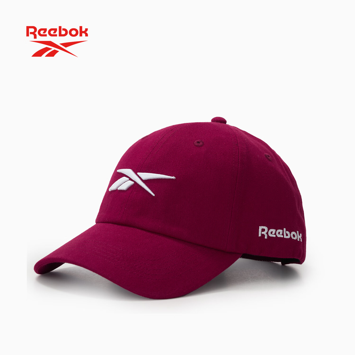 Reebok Embroidered 3D Cap Summer Running Sunshade Breathable Unisex Sports Sun Hat Red