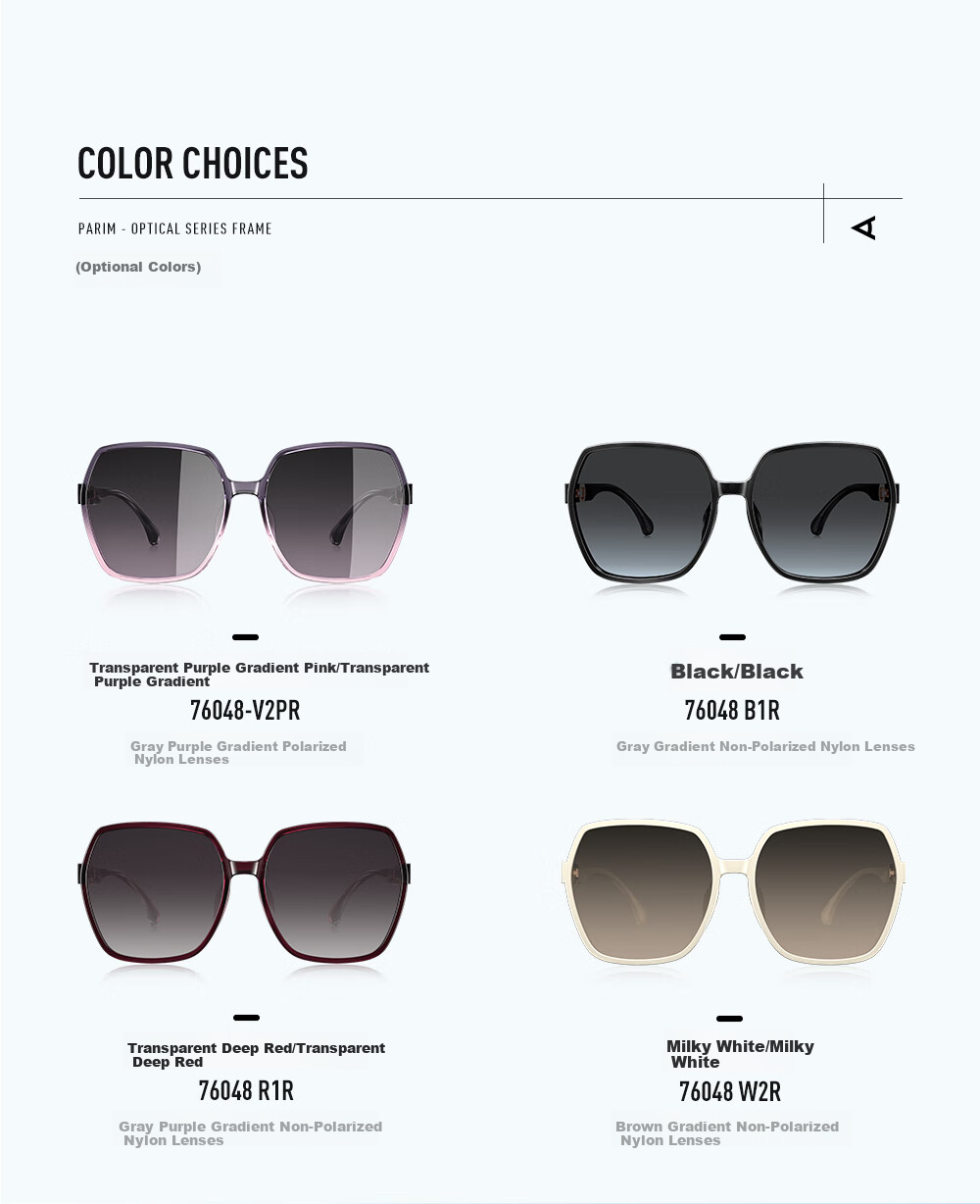 PARIM Large Frame Sunglasses for Women, High-End Trendy Look, Face-Slimming Effect, Polarized UV Protection, Sun Protection Glasses 74021 2
