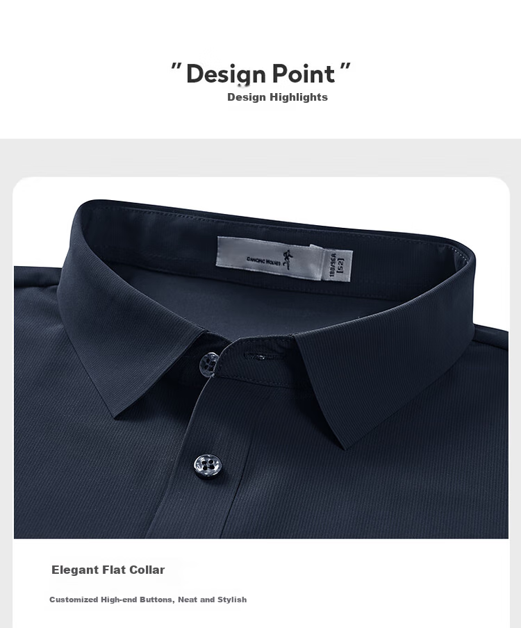 DANCING WOLVES [Quick-Dry Elastic] Summer Simple Casual Versatile Men's Short-Sleeve POLO, 211 Gray-Green, M(170) 2
