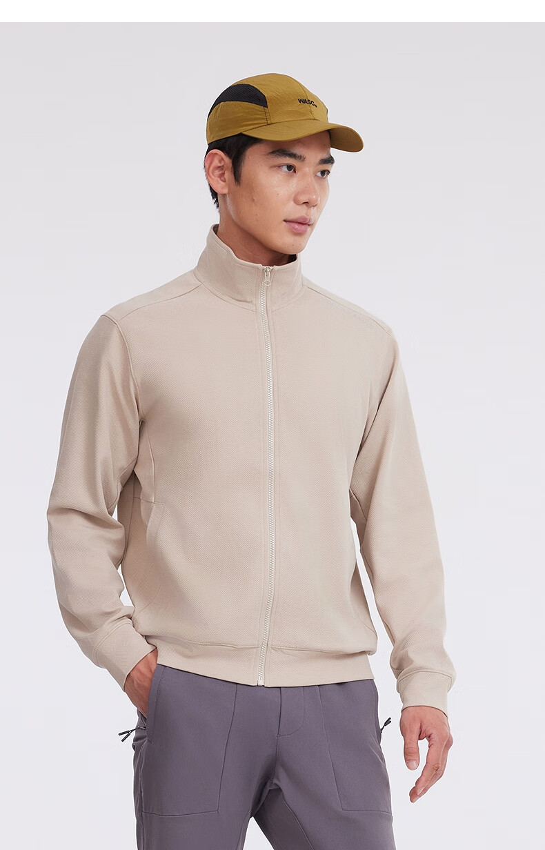Meters Bonwe Men's Sweatshirt, New Versatile Comfortable Knitted Cardigan, Simple Casual Top, Stand-Up Collar Jacket 5