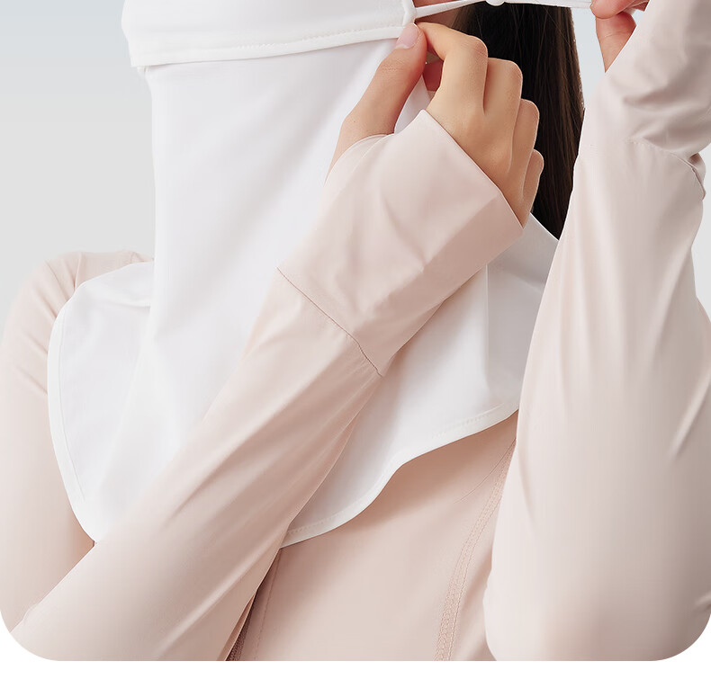 ANTA Neck Protection Sun Shield Full Face Breathable Blush Mask Eye Corner Guard Lightweight Skin-Friendly UV Protection Mask Black 6