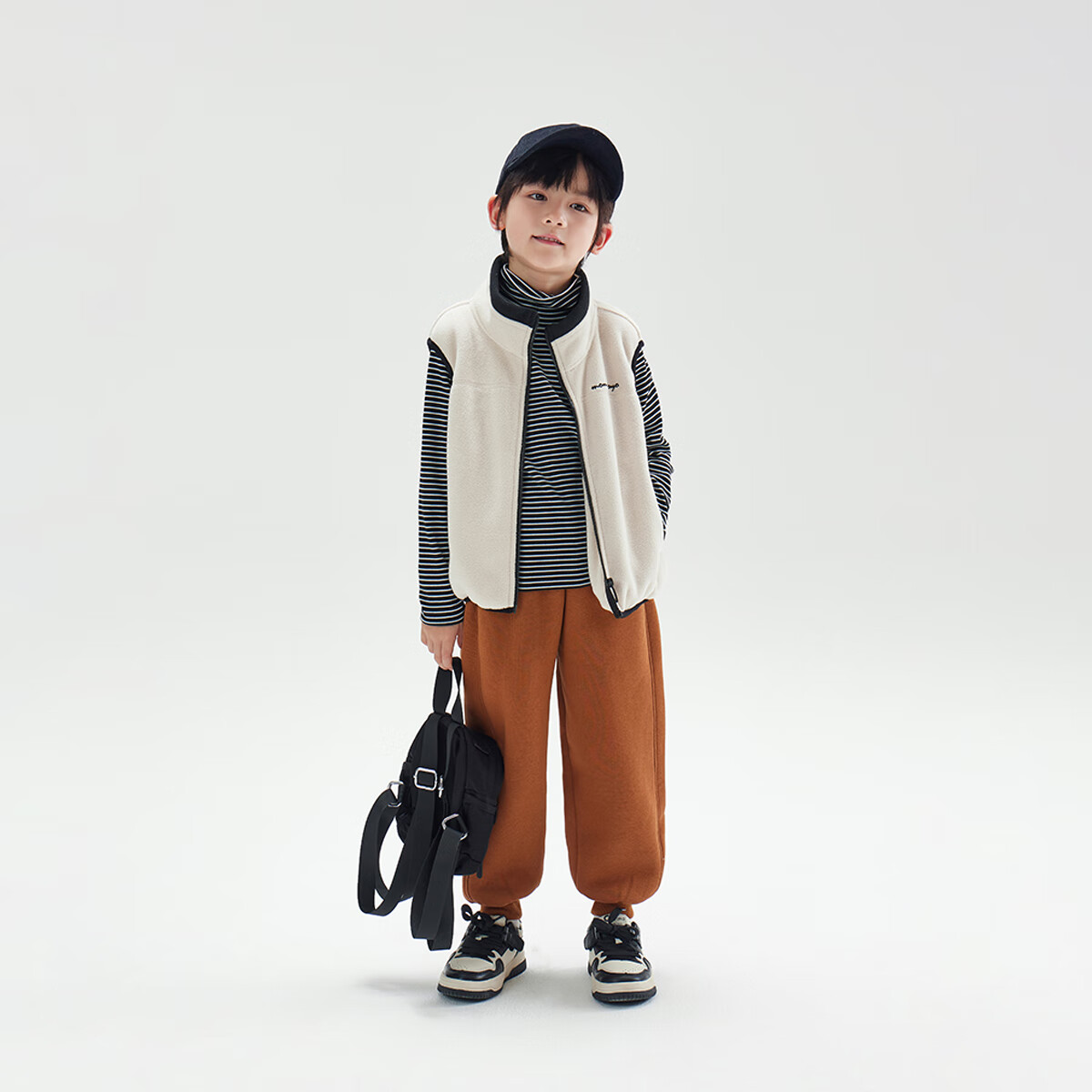 Chenchenma [Popcorn] Girls' Casual Pants, New Winter Style with Fleece Lining, Thickened All-In Warm Children's Joggers, 6837D
