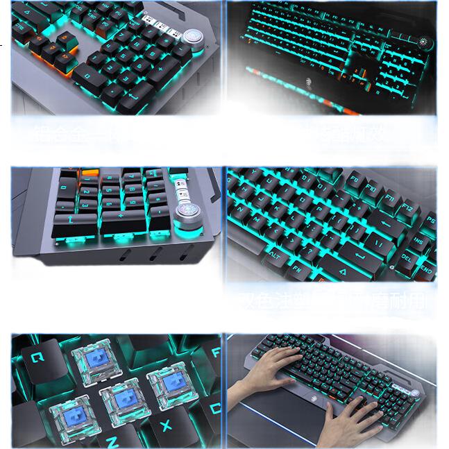 Механическая игровая клавиатура EWEADN TK900 с мышью, проводная, USB, подсветка, черная