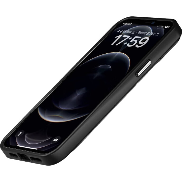 Чехол KEKLLE для iPhone 12 Pro Max, Магнитный, Противоударный, Защитный, Полупрозрачный, Черный