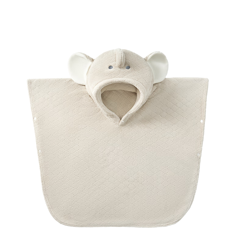 BABYGREAT Baby Hooded Bath Towel Children's Bath Cape Thickened Quick-Dry Wearable Robe