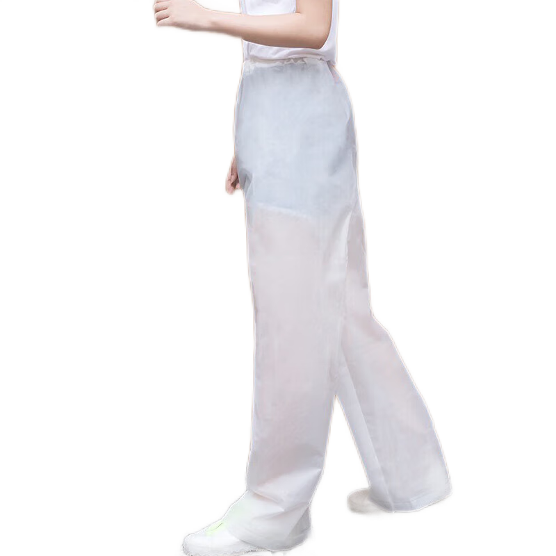 BAIGE Rain Pants, Waterproof And Windproof, Adult Half-Length Rain Pants, Thickened And Wear-Resistant Outdoor Hiking Rain Pants, Transparent - One Size Fits All, Eva Rain Pants - White, One Size Fits All
