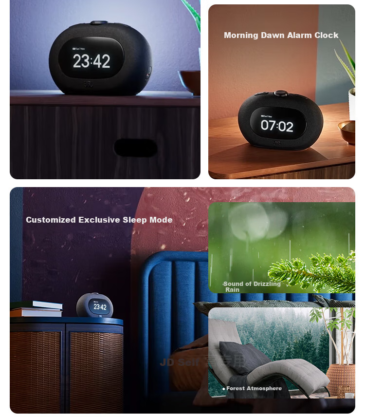 JBL HORIZON 3 Bluetooth Alarm Clock Speaker, Home Bedroom Audio System, Ambient Night Light, FM Radio Tuning, Gift Recommendation, Black 3