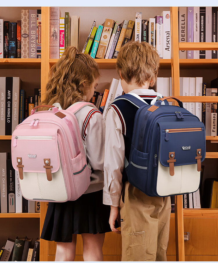 Dijiuchengbao Vnine City Schoolbag for Primary Students, Spine Protection And Load Reduction Backpack for Grades 1-3 Children's Schoolbag, Unisex Shoulder Bag 18