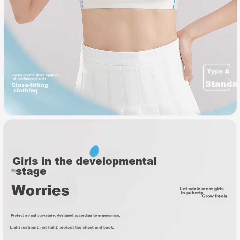COCO SMART Girls' Bra for Middle And High School Students during Puberty, Shaping Underwear for Ages 12-16, Sports Bra for Young Wome 2