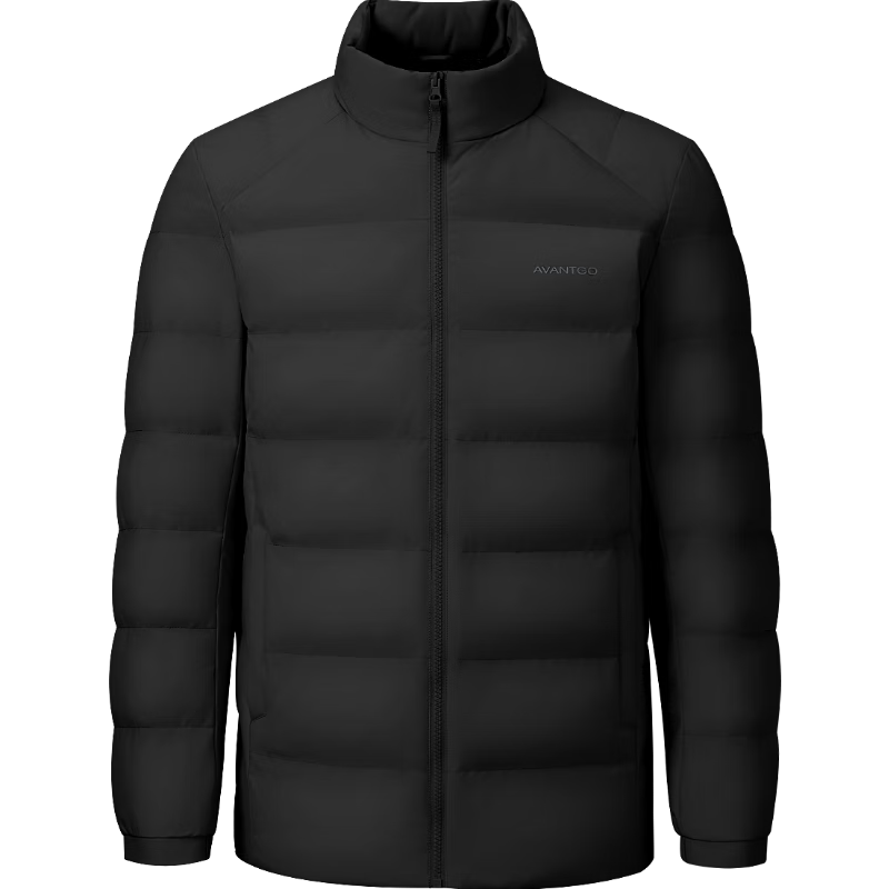 HLAHLA Lightweight Ribbed Down Jacket for Men [Three-Proof] 25 Stand Collar Business Warm Coat Winter