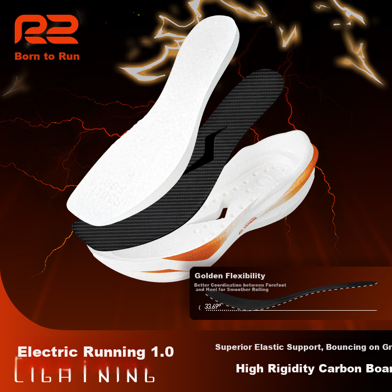 R2 REAL RUN Кроссовки для бега R2 Electric Running 1.0, мужские и женские, с карбоновой пластиной, для марафона, профессиональные, амортизирующие, размер 40, оранжевые