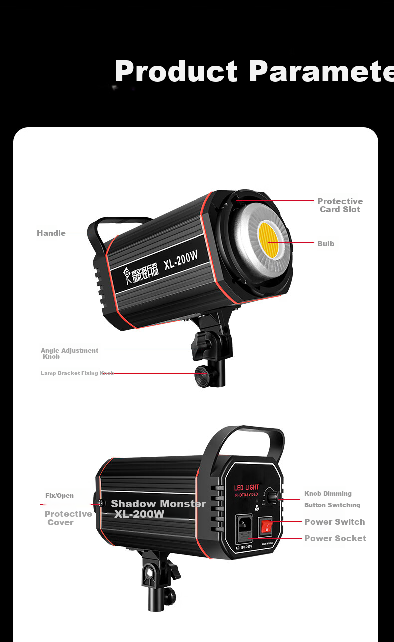 Hakutatz XL-200W Softbox Kit, Live Streaming Fill Light, Professional Photography Lighting, Continuous Soft Sunlight Lamp, Children's Photo And Video Portrait Light, Streamer Clothing Light Box Equipment 23
