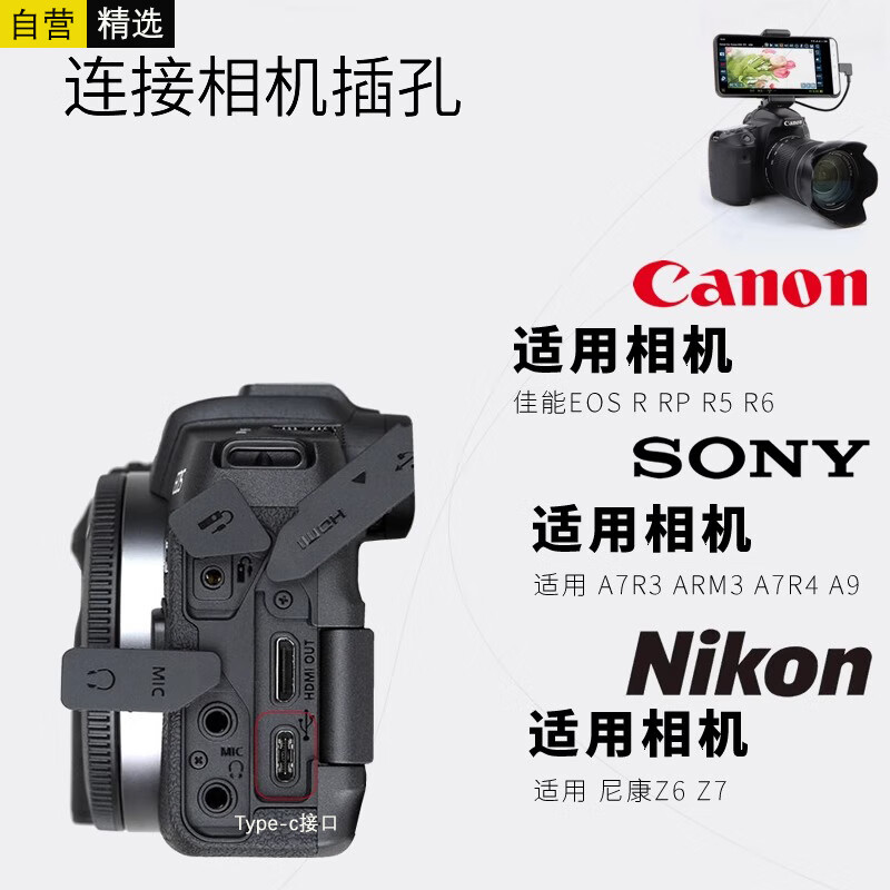 Кабель Xuanyi Nikon Z Canon EOS R5 R6 для прямой трансляции, передачи данных с DSLR камеры на телефон, OTG, для Sony Mirrorless, Type-C на Type-C, 30 см