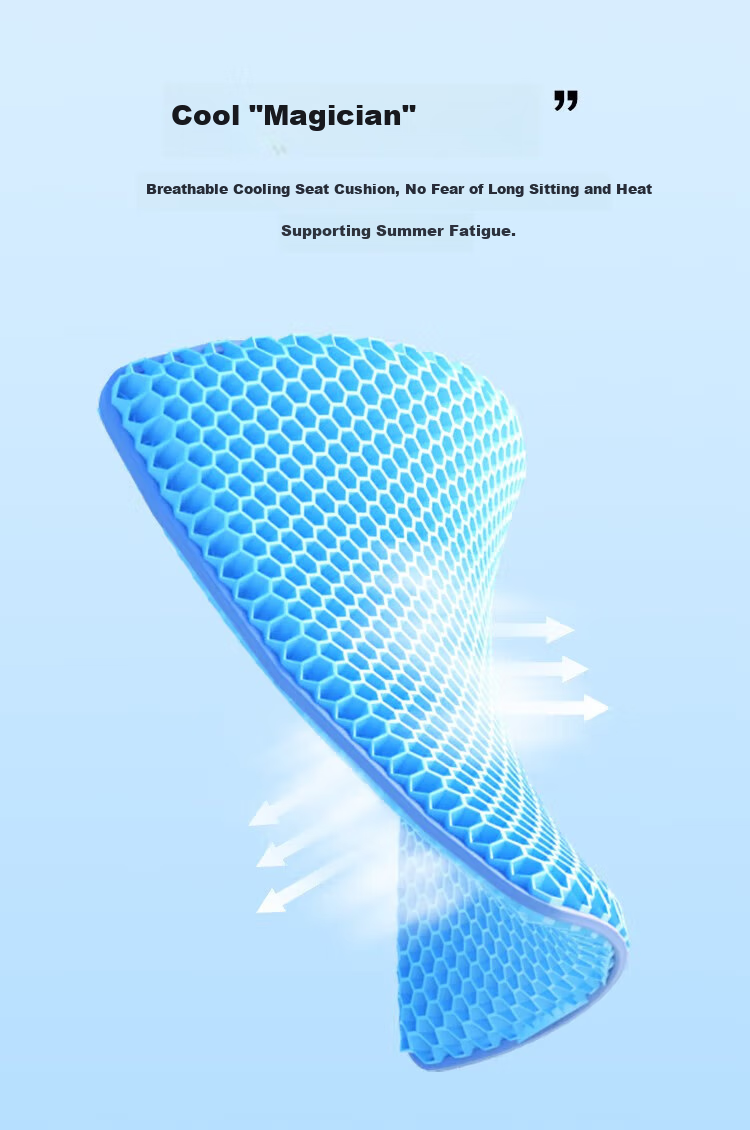Hujia Honeycomb Gel Seat Cushion, 6.0cm Thickened, 3D Heat Dissipation, Ice Pad Seat Cushion, Thickened Seat Cushio 4
