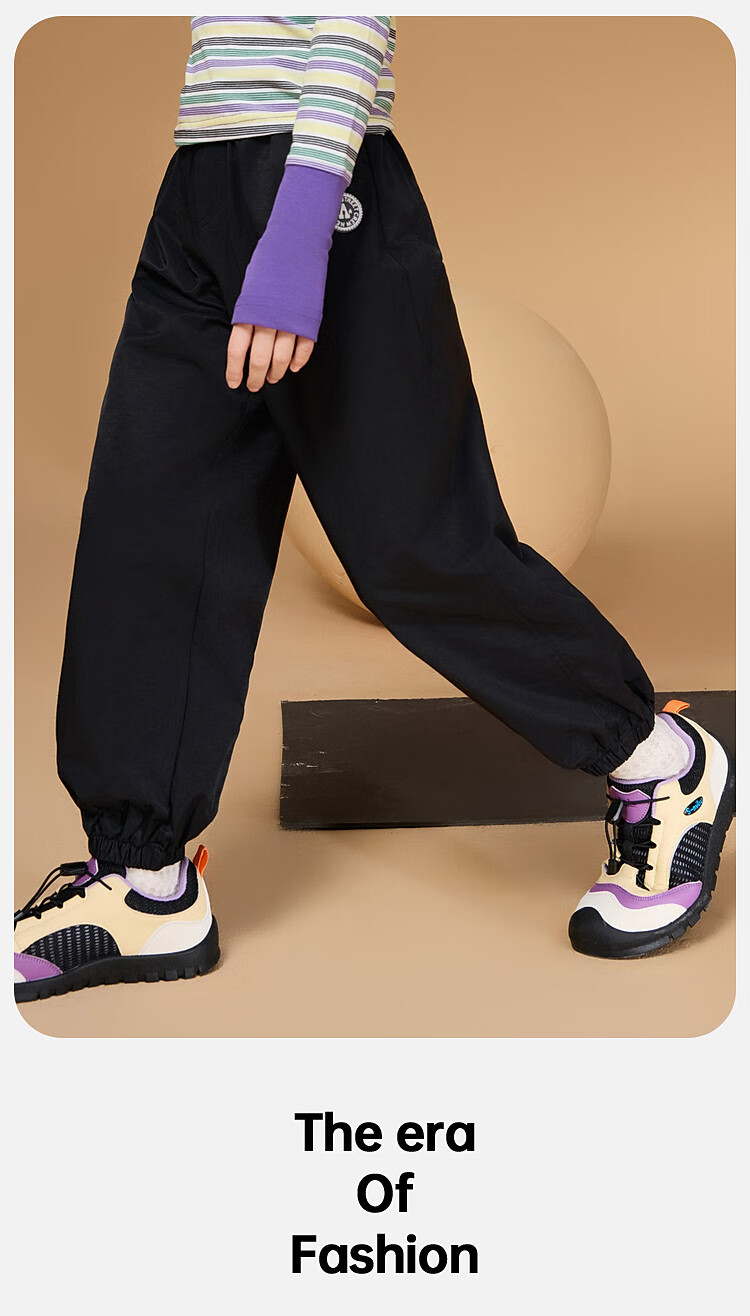 ASK JUNIOR Children's Clothing Girls' Youth Autumn Sports Pants Jogger Running Casual Trousers Black 110 36