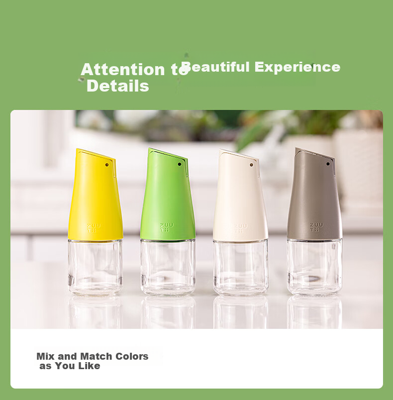 Zuutii Oil Bottle Kitchen Automatic Opening And Closing Glass Jar Seasoning Leak-Proof Gravity Vinegar Soy Sauce Bottle Mini 170ml 18
