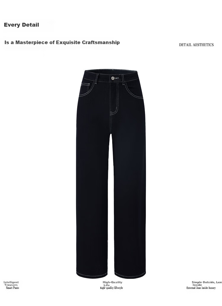 Dme [Deep Love Juejiezizi] Winter Fleece-Lined Non-Fading Elastic Slim Straight-Leg Cropped Jeans for Wome 14