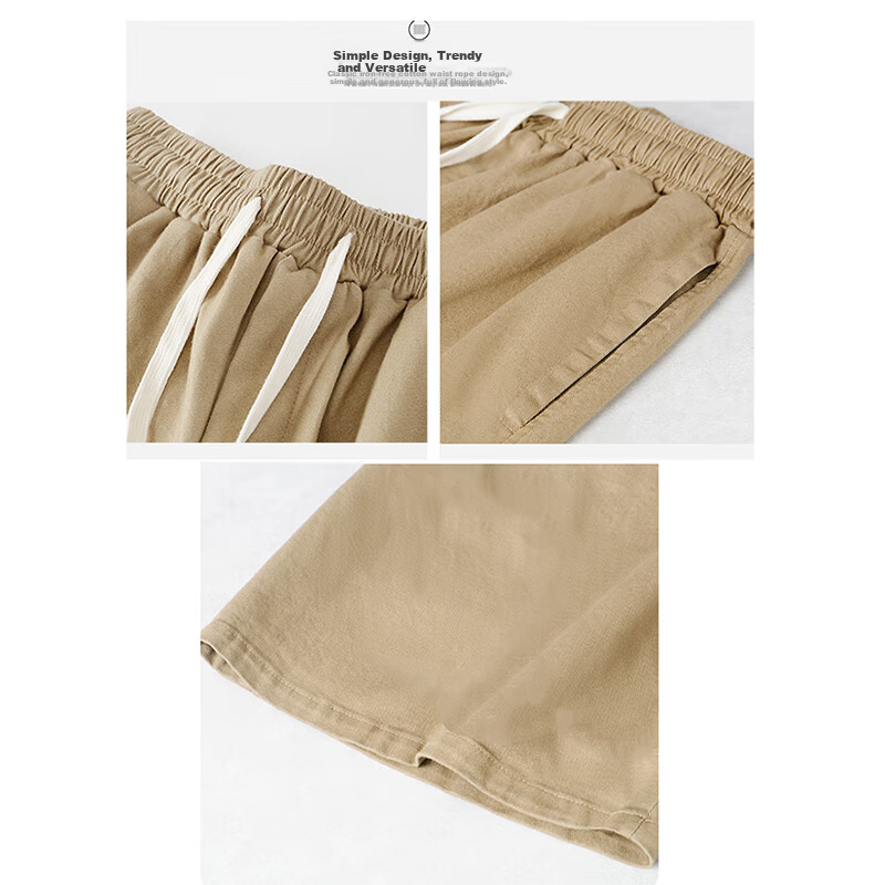 Huili Men's Shorts, Breathable Loose-Fitting Five-Point Pants, Summer Sports Pants, Trendy Trousers, Quick-Dry Casual Pants
