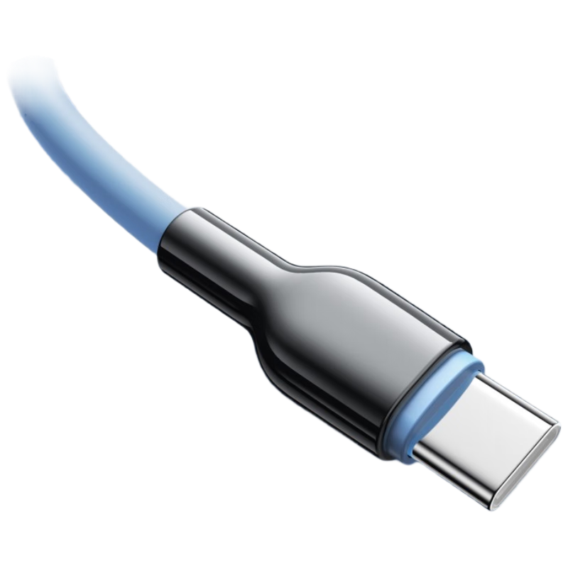 Dual-Head Type-C Data Cable PD 100W/66W Super Fast Charging Compatible with Huawei Pura80/Mate70 Honor Xiaomi Apple 17/16e Tablet Laptop 1m Blue