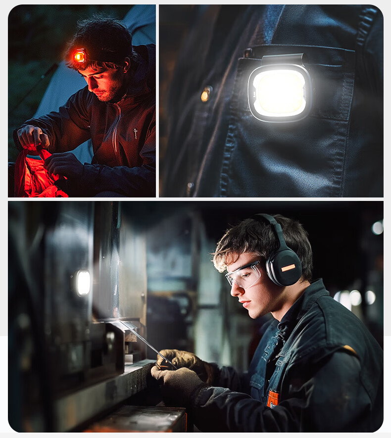 LEM Magnetic Headlamp Portable Night Fishing Sensor Light Work Lamp Multifunctional High-Power Flashlight 3
