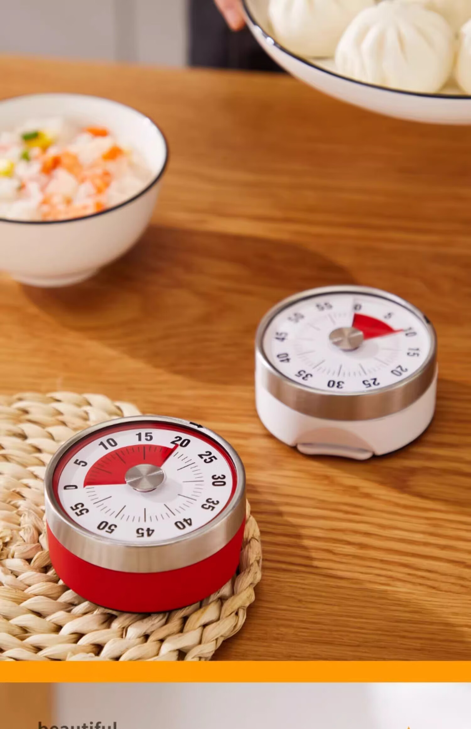 Deming Kitchen Timer Mechanical Core, Visualized Time Magnetic Timer, Kitchen Baking Countdown Timer 7