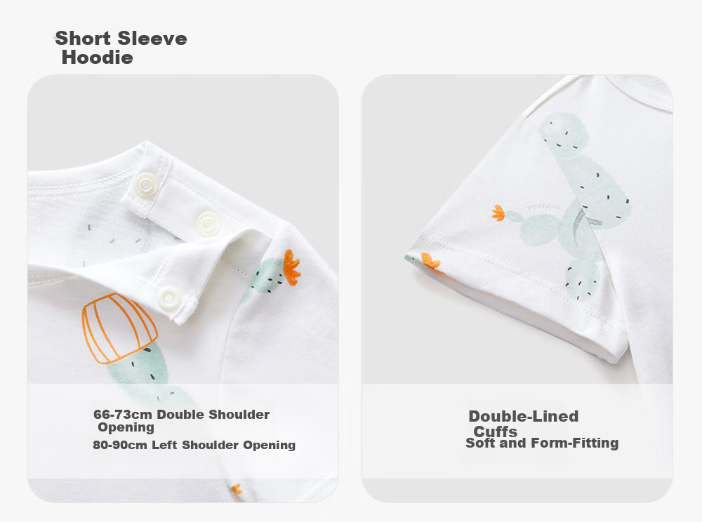 YEEHOO Baby Clothes, 5A Antibacterial Newborn Onesie, Summer Soft Romper (2-Pack) 17