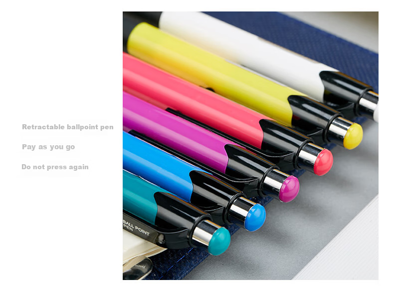 AIHAO [Back to School Essential] Retractable Ballpoint Pen 0.7mm Medium Oil Pen Bullet Tip Original Ball Pen Business Office Pen Student Blue Classic Ballpoint Pen 12 Pcs/box Ah505 11