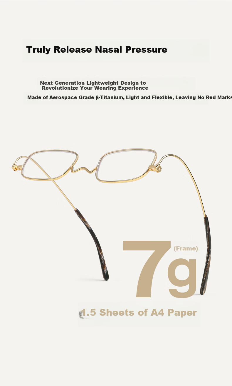 Laoyezi Anti-Blue Light Ultra-Light Titanium Frame Portable Paper Reading Glasses for Men And Women, Silver, 150 Degrees (50-54 Years Old) 3