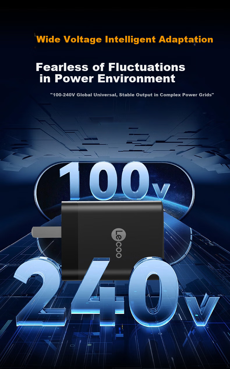 Lenovo Lai Ku 67W GaN Charger Set with Type-C Multi-Port PD Fast Charging Head Compatible with Laptops, IPhone 17, Huawei, Xiaomi 14
