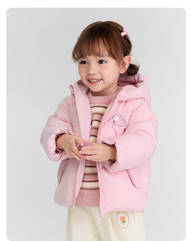BALABALA Kids Down Jacket Girls Baby Thick Warm Goose Down Coat Winter Boys 2025 New Season Outerwear Trendy Top 5