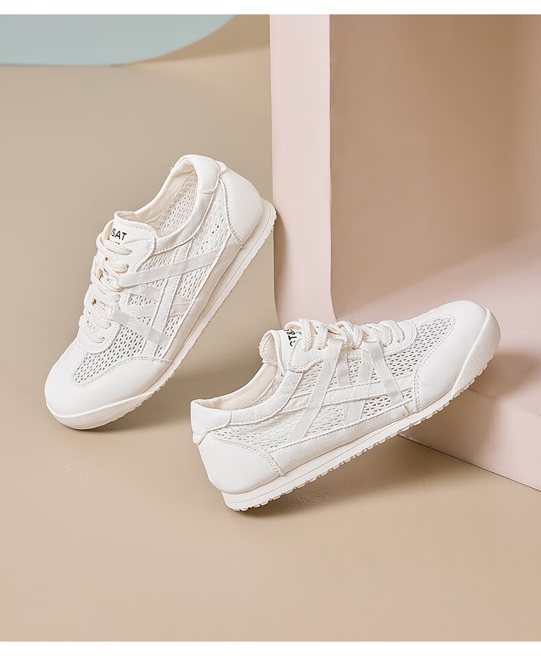 Saturday Mesh Training Shoes Women's 2026 New Summer Breathable Non-Stuffy Casual Soft Sole Comfortable White Sneakers 14