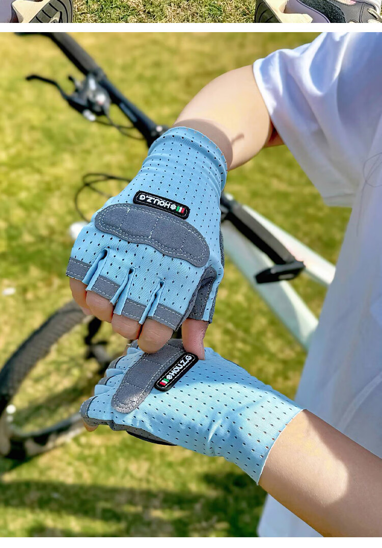 Ousen Kids Pull-Up Bar Gloves Boys Girls Thin Anti-Slip Wear-Resistant Callus-Preventing Rock Climbing Cycling Silicone Shock Absorption 11