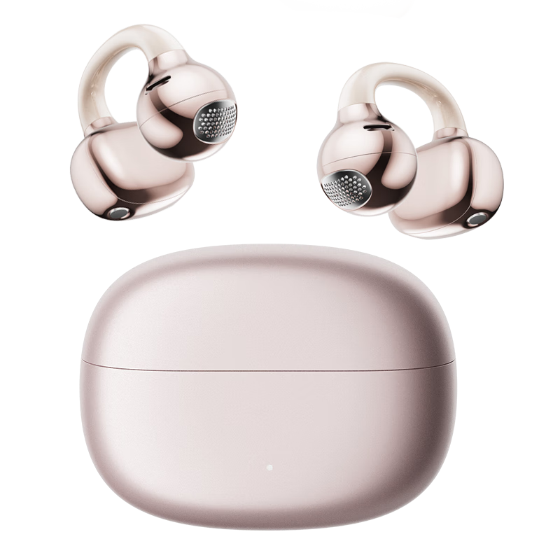 EDIFIER [Gao Qing Chen's Choice] Comfo Clip Q Ear-Clip Open Bluetooth Headphones, Translation Headphones, Compatible with Apple Huawei Xiaomi, Rose Gold, Graduation Gift