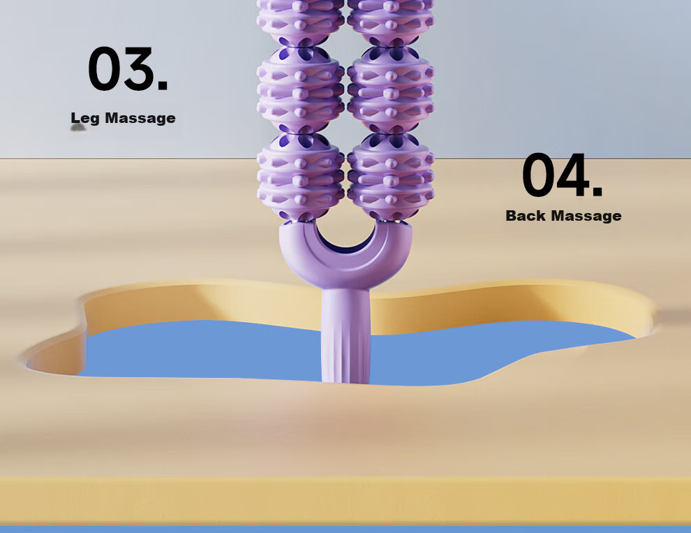 ANTA 24-Roll Massage Roller for Muscle Relaxation, Leg Massager, Yoga Roller, Professional Leg Slimming Foam Roller 4