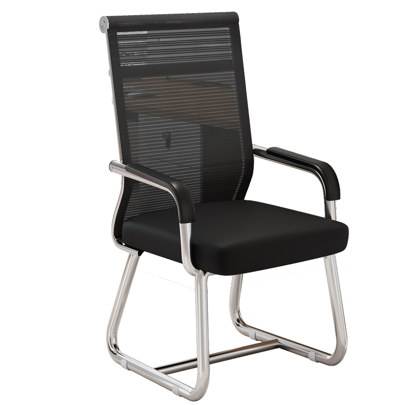 Chibilun Ergonomic Computer Chair Bow-Shaped Breathable Office Chair Comfortable Staff Seat Conference Room Long Sitting Backrest Chair