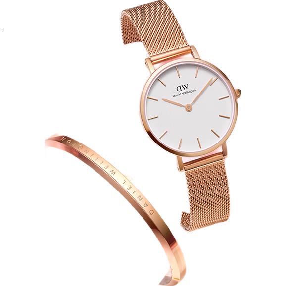 Daniel Wellington Classic Gold Watch Bracelet Set, роскошные кварцевые наручные часы для женщин, подарок на День святого Валентина