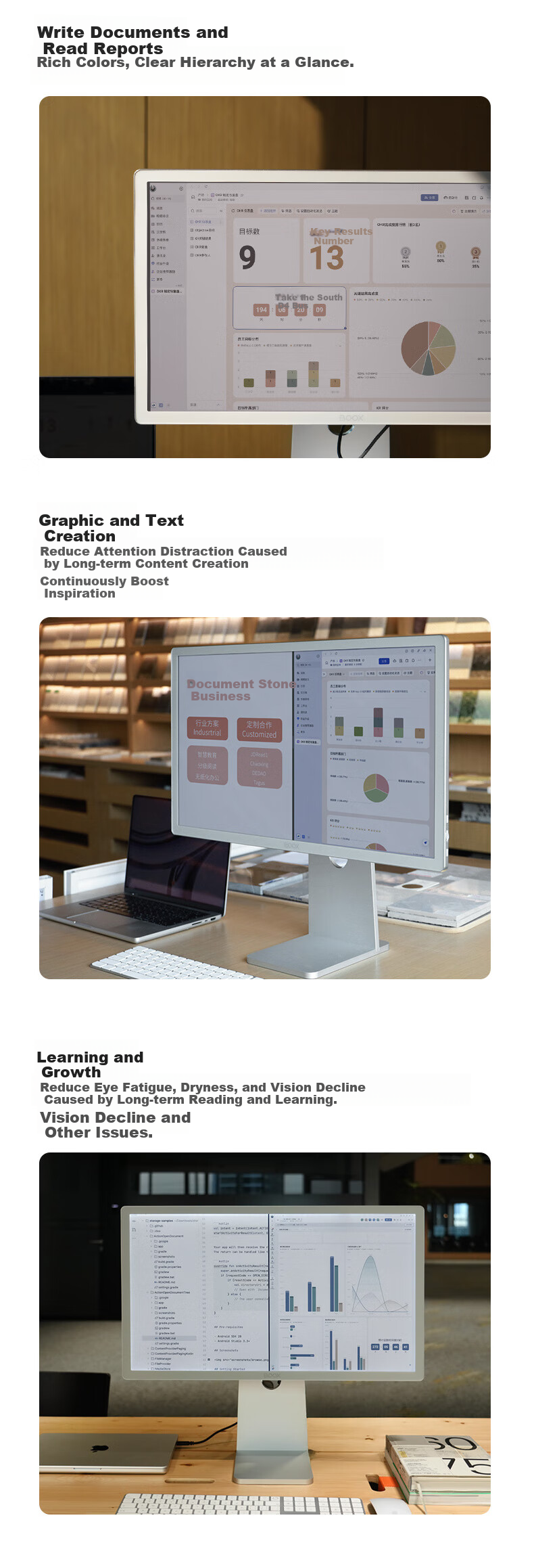 BOOX MiraPro E-Ink Display with Color Screen, 25.3-Inch Electronic Color E-Ink Screen, Smart Office Large-Screen E-Paper Notebook 3
