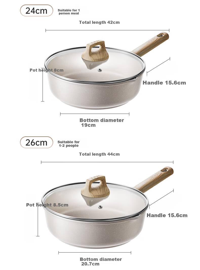 SUPOR Flat Bottom Pan, Star Stone Lightweight Cast Oil-Resistant Deep Frying Pan, Non-Stick Pan, 28cm, Compatible with Induction And Gas Stoves, EJ28LBP02 24