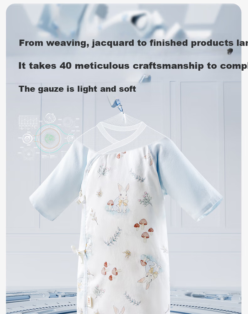 Shiyuejiejing Baby Summer Thin Gauze Romper, Unisex Infant Onesie Bodysuit 8