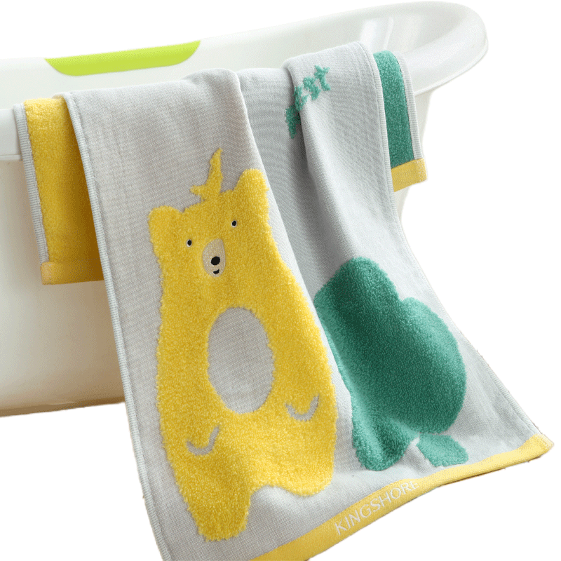 KING SHORE Class A Xinjiang Cotton Towels, 2 Pieces, Pure Cotton Jacquard Towel, Absorbent Face Towel, Sports Face Towel, Double-Layer Undyed