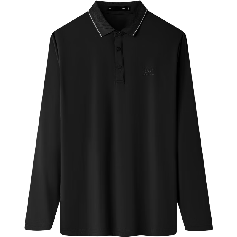 HLAHLA Men's Long Sleeve Polo Shirt Fashionable Collar Comfortable Autumn Long Sleeve